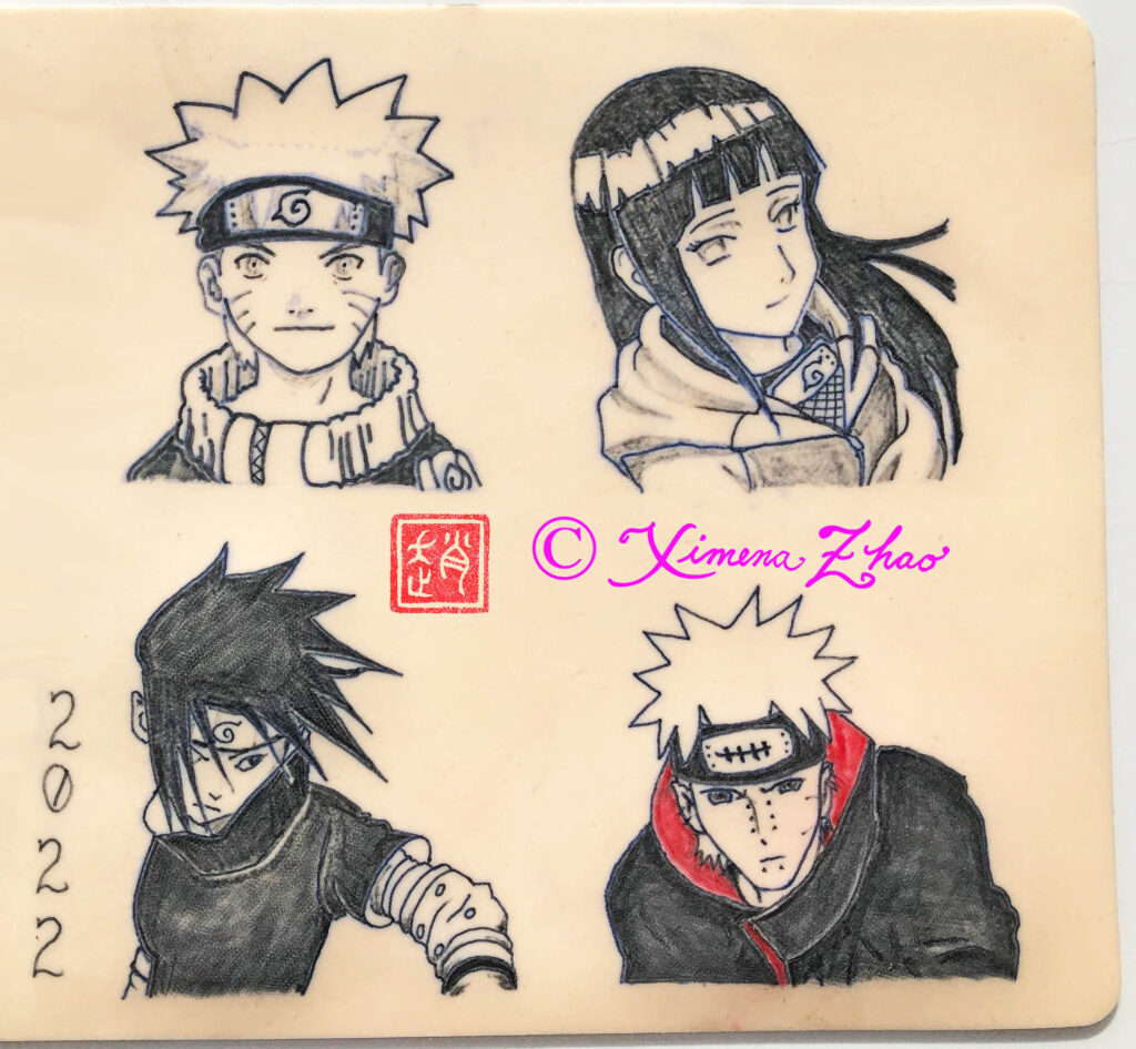 Naruto Characters Top 4 Tattoo Practice Skin